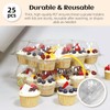 WIKDAY 12 Count x 20 Sets Plastic Cupcake Containers, Durable