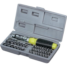 Mannesmann M29041 41-Piece Set of Socket Wrenches and Bits with 1/4 Inch / 0.635 cm Drive