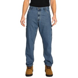 FULL BLUE Carpenter Denim Jeans, Relaxed Fit, Utility Pocket & Hammer Loop, Light Wash, 30x34