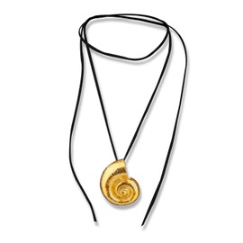 MAOFAED Multi Way Conch Shell Leather Necklace, Shell Pendant Necklace, Beach Wedding Gift, Seashell Gift(conch CA)