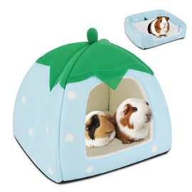 BWOGUE Guinea Pig House Bed Cozy Hamster Cave Large Hideout for Dwarf Rabbits Hedgehog Bearded Dragon Winter Nest Hamster Cage Accessories