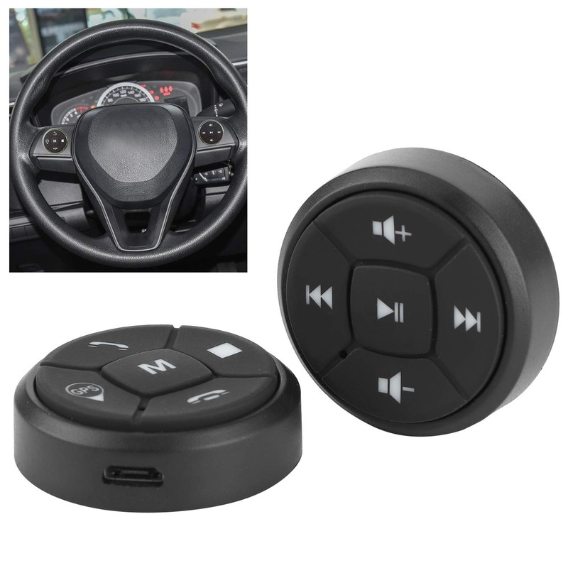 Akozon Car Steering Wheel Controller Steering Wheel Control Button Radio