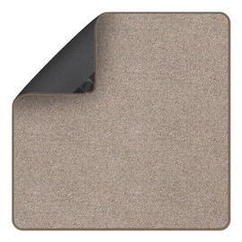 House, Home and More Attachable Rug for Stair Landings - Pebble Beige - 3 Feet X 3 Feet