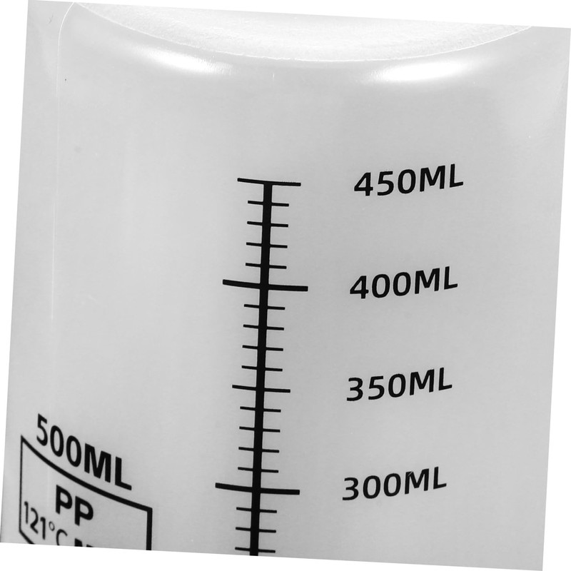 BUGUUYO 4pcs Plastic Graduated Reagent Bottles with Wide Mouth and