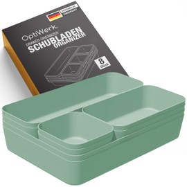 Optiwerk Drawer Organiser, Pastel Green, Organiser Drawer, Drawer Organiser, Make Up Organiser, Drawer Cupboard Organiser, Bathroom, Bathroom Organiser Box, Dressing Table Organiser, Organiser Boxes