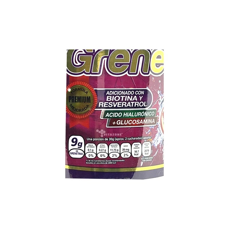 Grenetina Hidrolizada Biotina Glucosamina Zarzamora 1.1 Kg