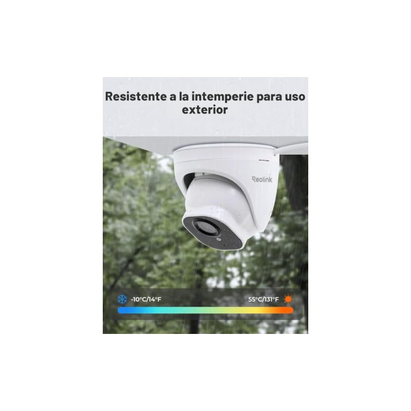 REOLINK - Cámara de seguridad con cable para exteriores, cámara