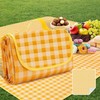 Foldable Checked Picnic Mat 1.5M x 2M Red 2ea