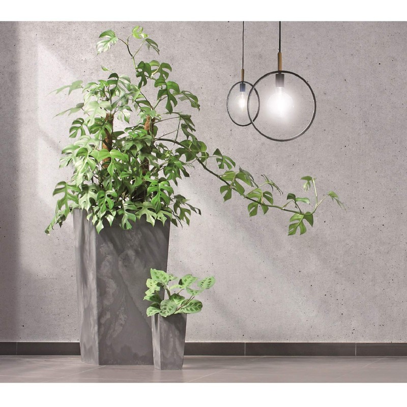 Urban Square Concrete Effect 7.2 L Pot with Tank, Dimensions