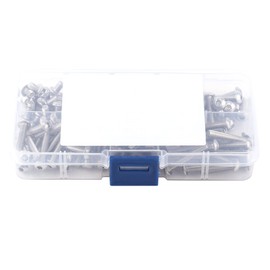 Tornillos de Cabeza Hueca 170 Piezas de Acero Inoxidable M4 SS304 Tornillos de Cabeza Hueca Hexagonal Tornillos y Tuercas Conjunto Surtido Con Estuche de Almacenamiento Para Electrodomésticos de Ofic