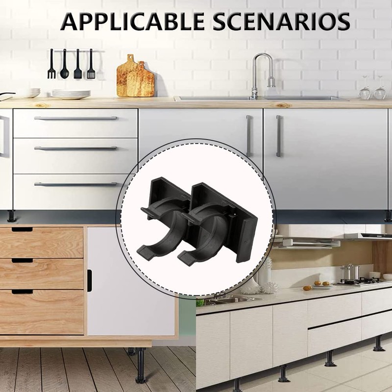 LumenTY Pack of 20 Kitchen Skirting Clips Heavy Duty Kitchen