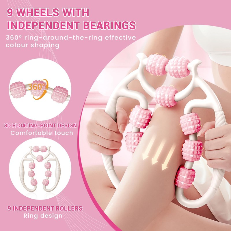 HYran Massage Roller, Massage Roller Legs, Massage Roller with Handle