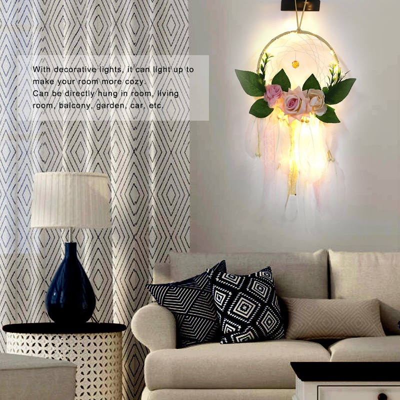Home Garden Decoration Wall Hanging Feather Dreamcatcher Pendant Gift with