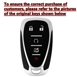 EJOAOJE Smart Key Protective Shell for Chevy Key Fob Cover with Keychain Fits for 2016-2021 Chevy Equinox Malibu Camaro Cruze Blazer Traverse Trax Remote Key Vehicle Accessories