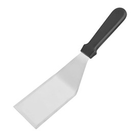 Vogue Burger Turner, Black & Stainless Steel, Length: 180 mm/7 inch, Heat Resistant Handle, Griddle Scraper, Hotplate Burger Flipper, Barbecue Spatula, Professional & Home Use, D393