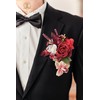 TINGE TIME Single Pocket Boutonniere for Man Groom, Best Man