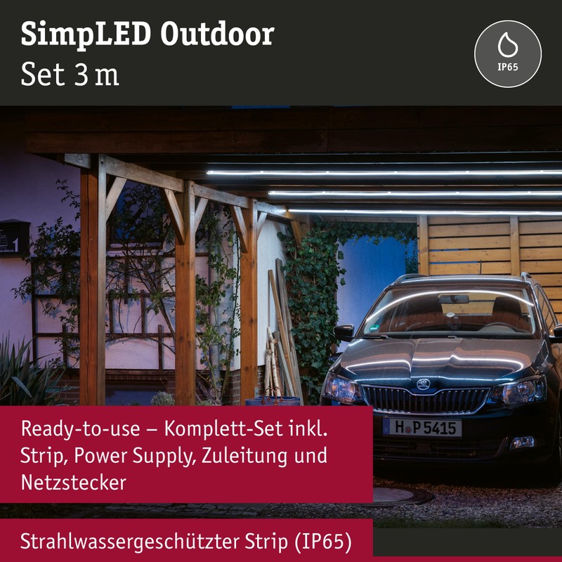 Paulmann SimpLED Outdoor Stripe Set 3 m Daylight