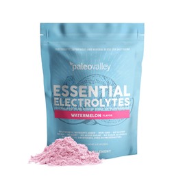 Paleovalley Essential Electrolytes Powder - Full Spectrum Watermelon Electrolyte Powder for Hydration, Energy and Muscle Recovery - No Sugar Added - 30 Servings