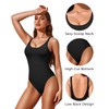 Tempt Me Black Women High Cut One Piece Swimsuit Low