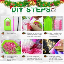 clothmile Christmas Tree Diamond Art Kits for Adults Christmas Full Drill Diamond for Beginners, 5d Paint with Diamonds Pictures Gem Art Kits DIY Adult Crafts Kits 12x16inch