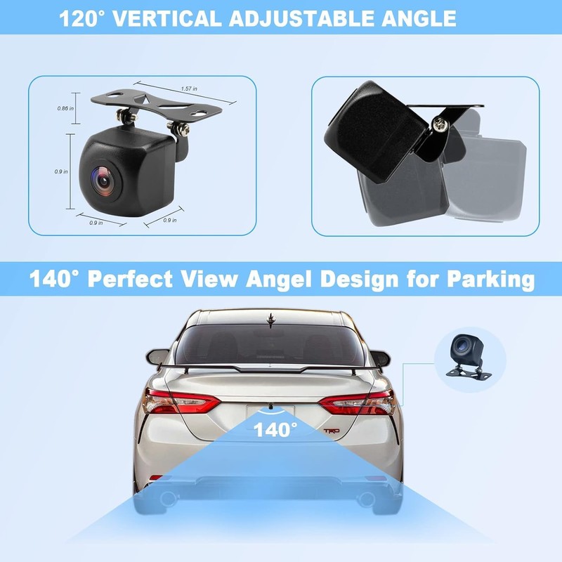Backup Camera AHD 720P Wide Angle Reversing Camera Clear Night