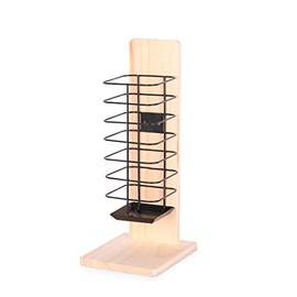 duvoplus, Wooden Hay Rack with Black Metal 14 x 18 x 37 cm Rodent
