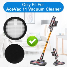 4 Pack HEPA Filter and 4 Pieces of Sponge for AceVac 11 Vacuum Cleaner