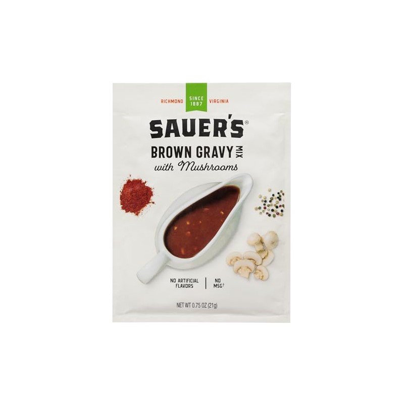 Sauer's Brown Gravy with Mushrooms, 0.75 Ounce (Pack of 1)