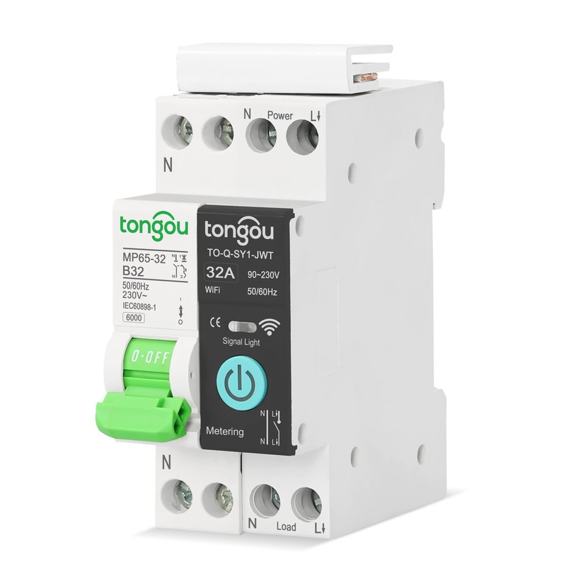 Tonogu Circuit Breaker Smart Switch WiFi 32A 2P with Short