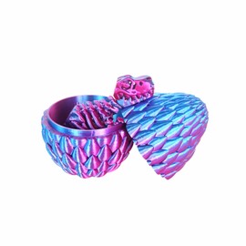 3D Printed Dragon with Egg Dinosaur Toys for Boys and Girls Dragon Egg Fidget Toy Flexible Joints Dragon