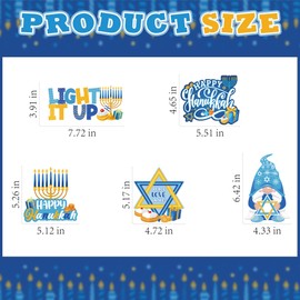Hanukkah Decoration Wood Table Centerpiece for Home Happy Hanukkah Signs Chanukah Party Decor