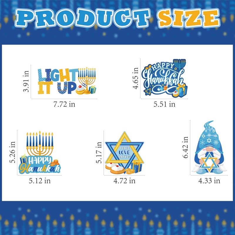 Hanukkah Decoration Wood Table Centerpiece for Home Happy Hanukkah Signs