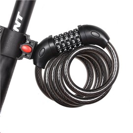 EMIUP Bike Lock, Security 5-Digit Resettable Number Bicycle Combination Cable Locks with Mounting Bracket for Bicycle, Scooter, Sports Equipment, Grills