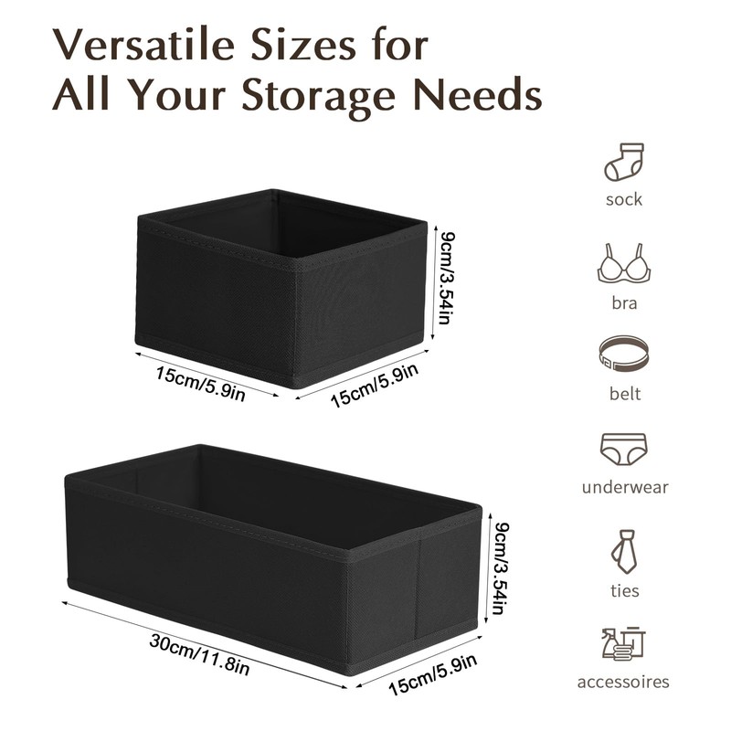 DIMJ Pack of 8 Drawer Organiser System, Drawer Organiser, Foldable