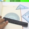 LRMYS 180 Degrees Clear Protractor, Transparent Plastic Semicircle Angle Measurement