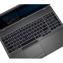 Keyboard Cover Skin for Dell Latitude 5500 5501 5510 5511 15.6 inch Laptop and Dell Precision 15 3551 3540 3541 15.6" with Trackpoint, Dell Latitude 5500 Cover-Black