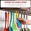 CXY Kitchen Utensil Hanger with 6 Hooks, No Drill Under
