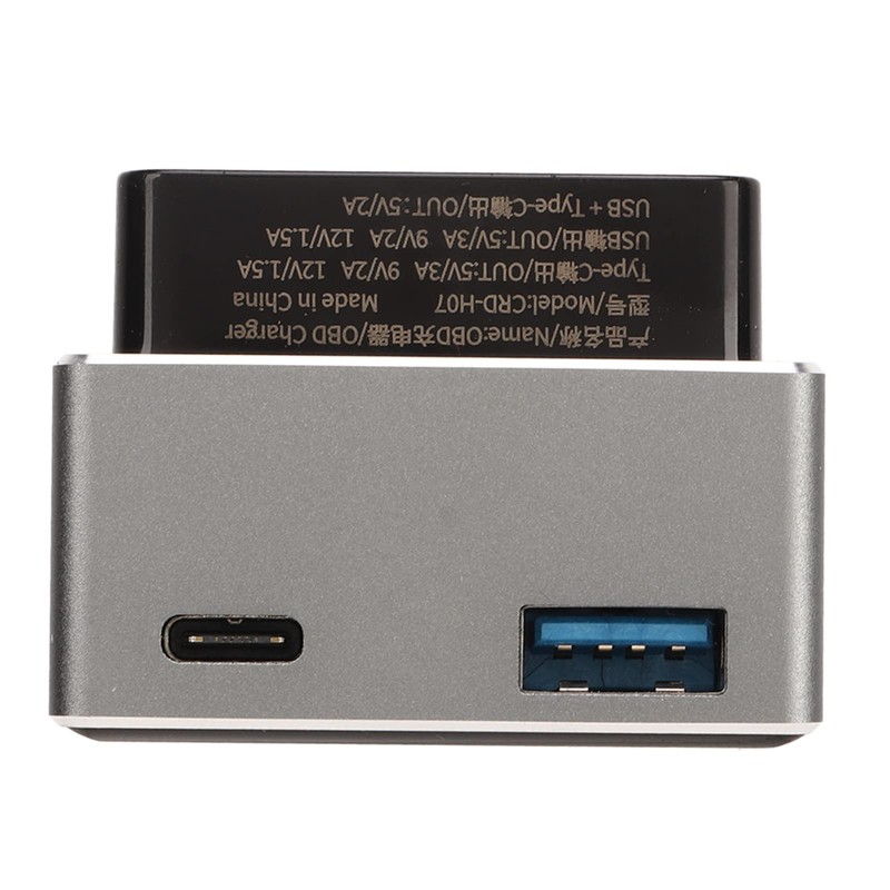 OBD Car Charger, 12V‑24V Input OBD Power Adapter Fast Charging