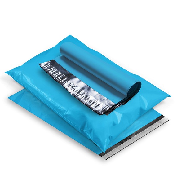 Amiff Pack of 100 Blue Poly Mailers 7.5 x 10.5