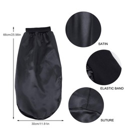 KGDUYC Shower Caps, Long Satin Hair Cap, Girls Silky Hat, Silk Bonnet Sleep Cap, Silk Sleep Cap, Hair Protection, for Long Curly Hair (Pack of 2)