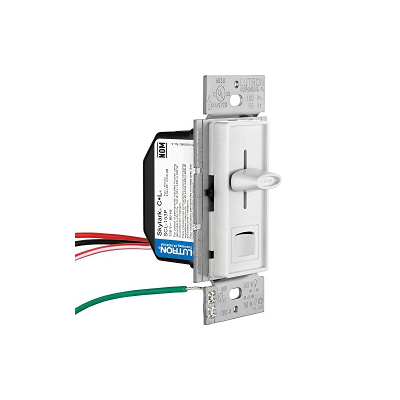 Lutron Skylark 150-Watt Single-Pole/3-Way Preset CFL-LED Dimmer SCL-153PR-WH