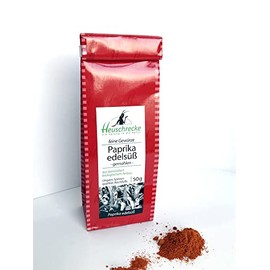 HEUSCHRECKE Organic Paprika Fine Sweet, Ground, Refill Bag (6 x 50 g)