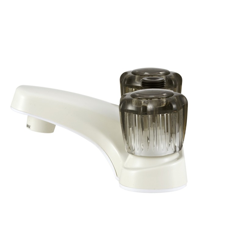 Dura Faucet DF-PL720S-BQ RV Bathroom Faucet with Smoked Acrylic Knobs