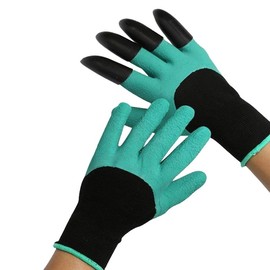 Waterproof Garden Gloves with Claws for Digging & Planting Puncture Resistant Latex Gardening Gloves, Hand Washable Outdoor Protective Gear for Flower and Vegetable Gardening