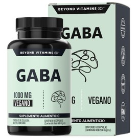 Beyond Vitamins | GABA 1000 mg, con cápsulas de tecnología vegana, Sin rellenos ni ingredientes innecesarios, 60 cápsulas