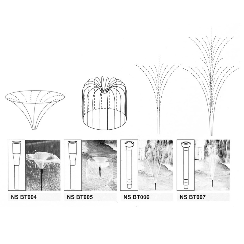 Water fountain nozzle for Garden, Ponds, Tabletop Fish Ponds, 8