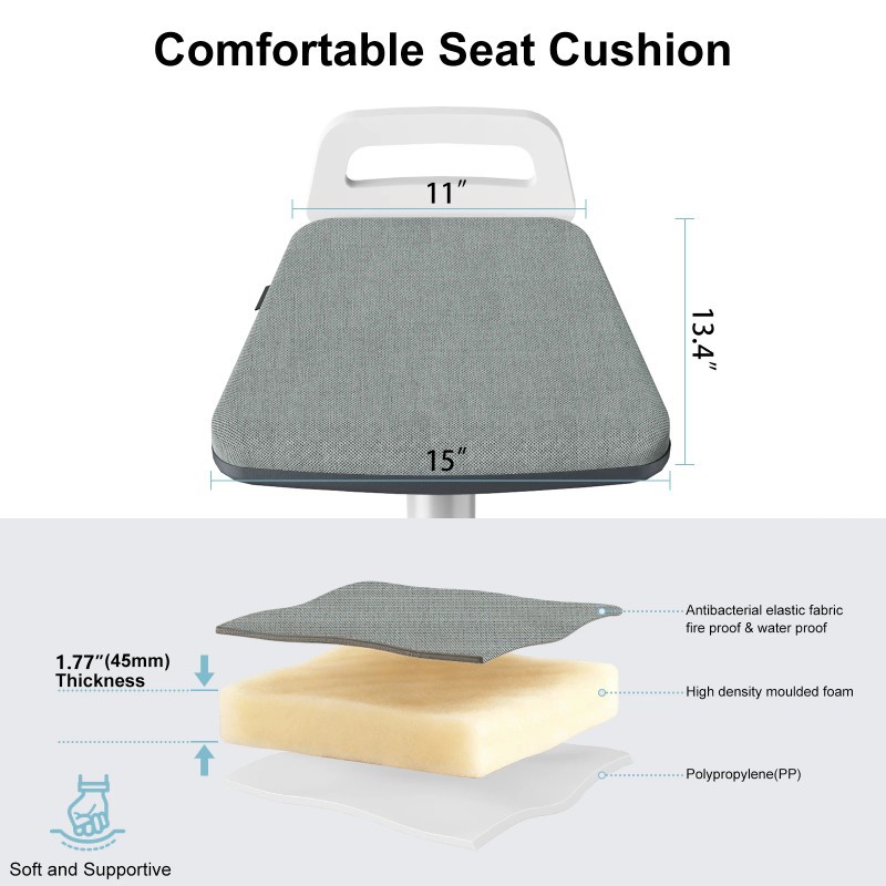 Ergonomic Height Adjustable Perch ELaning Stool Office Balance Active Seat