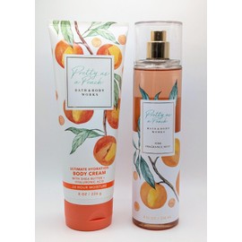 Pretty as a Peach Body Cream and Fragrance Mist Bath and Body 2 piece set