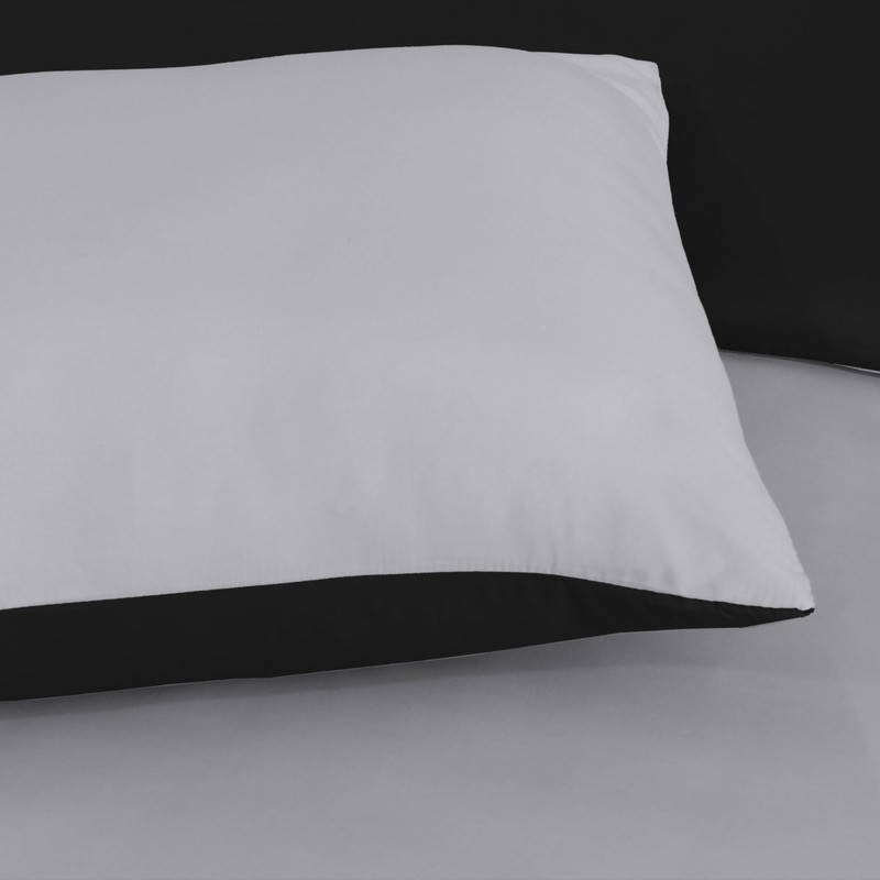 J.Din Grey and Black Dyed Duvet Cover - Soft Brushed
