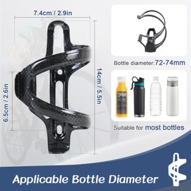 ROADNADO Carbon Bottle Holder Bicycle Water Bottle Holder Ultralight Strong Water Bottle Holder Drink Holder MTB Road Bike Left and Right Opening Bottle Holder for Road Bikes Mountain Bikes